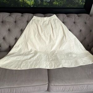 Elegant Cream Women's Full Circle Skirt in S